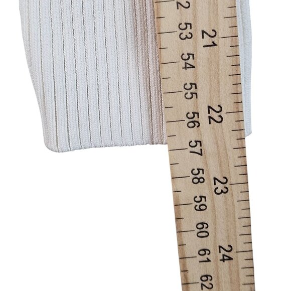 ALC Women Dress Ivory Size M Ribbed Bodycon Minimalist Chic Elegant Date Night - Picture 6 of 14